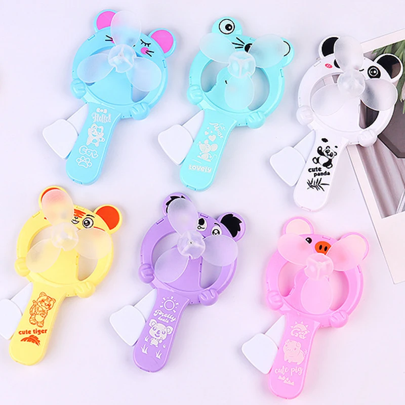 1 шт мини Портативный с рисунком медвежат ручной Давление вентилятор страницами