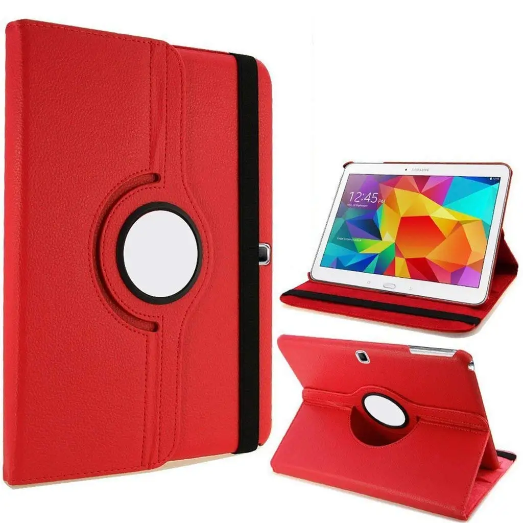 

Case Cover For Samsung Galaxy Tab 4 10.1 SM-T530 T530 T531 360 Rotating Tablet Case Flip PU Leather Cover GLASS Tab4 10.1 inch