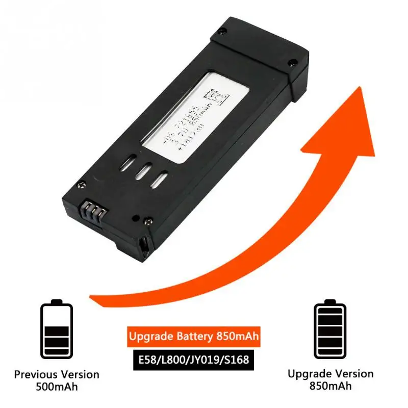 3.7V 1200 850 500 mAh E 58 S168 HY019 JY019 L800 RC Quadcopter Drone Rechargeable Power Lipo Battery Part For EACHINE | Электроника