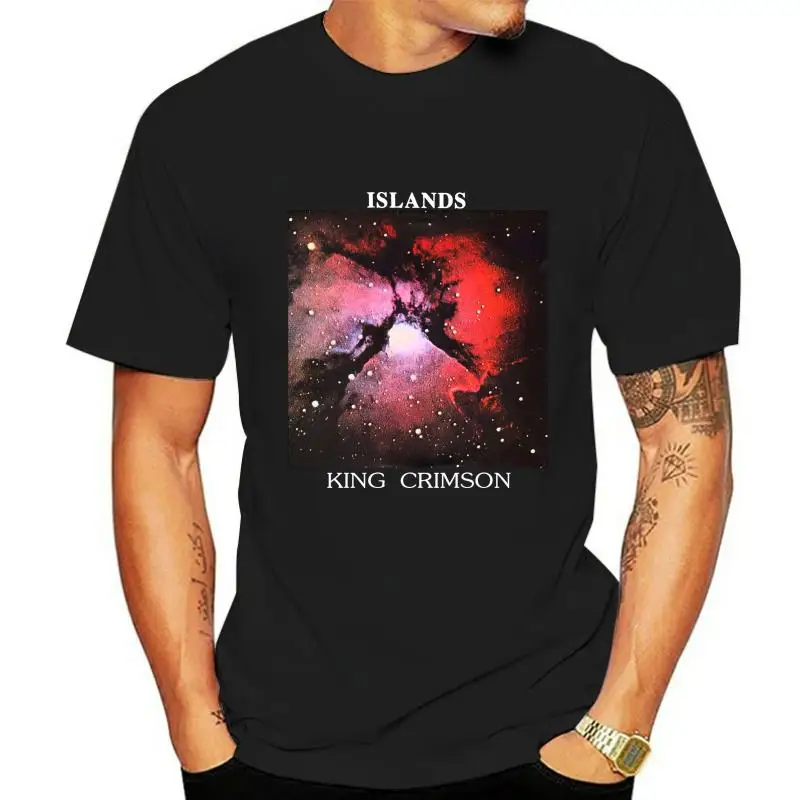 

King Crimson MenS Islands T-Shirt Black Printing Apparel Tee Shirt