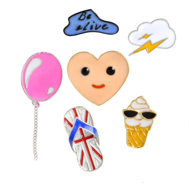Брошь в виде воздушного шара мороженого молнии облаков брошь британском стиле на