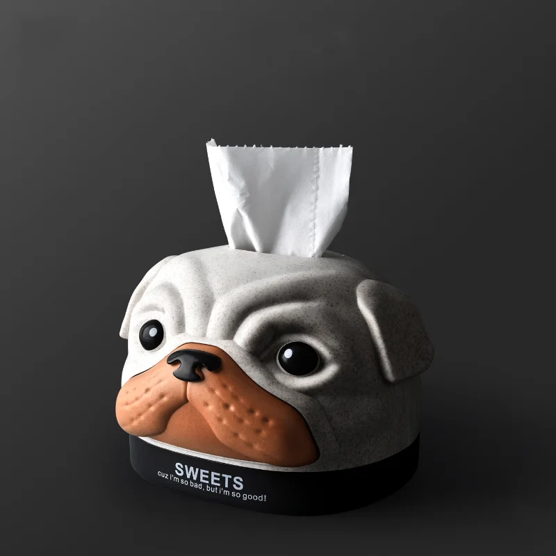 

Мультяшная коробка для хранения салфеток Bobbi для щенков домашняя жизнь креативная нагнетающая бумага рулон нагнетающая коробка праздничны...