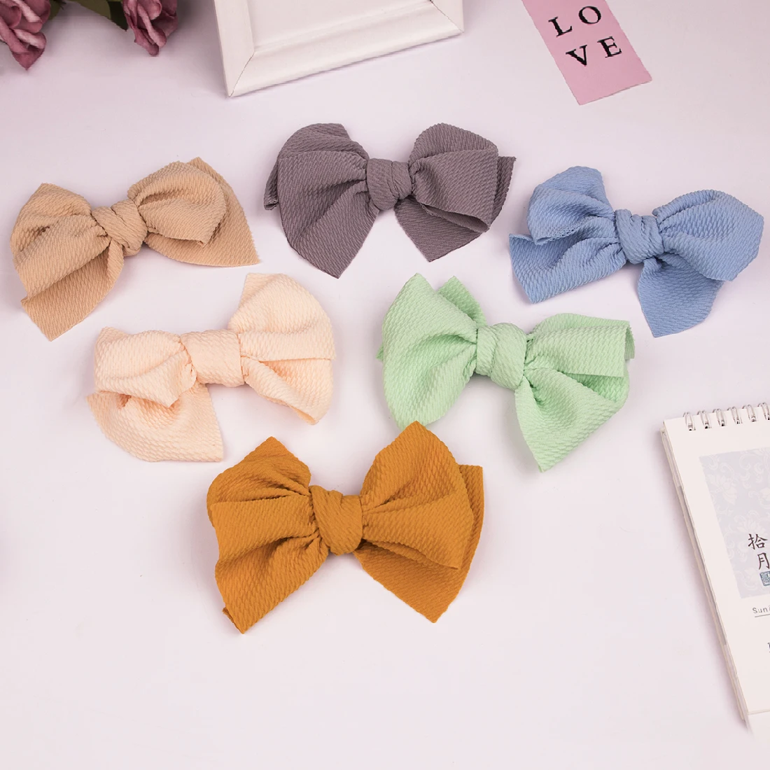 Банты женские атласные с французским зажимом 20 шт./лот 5 дюйма | Аксессуары для