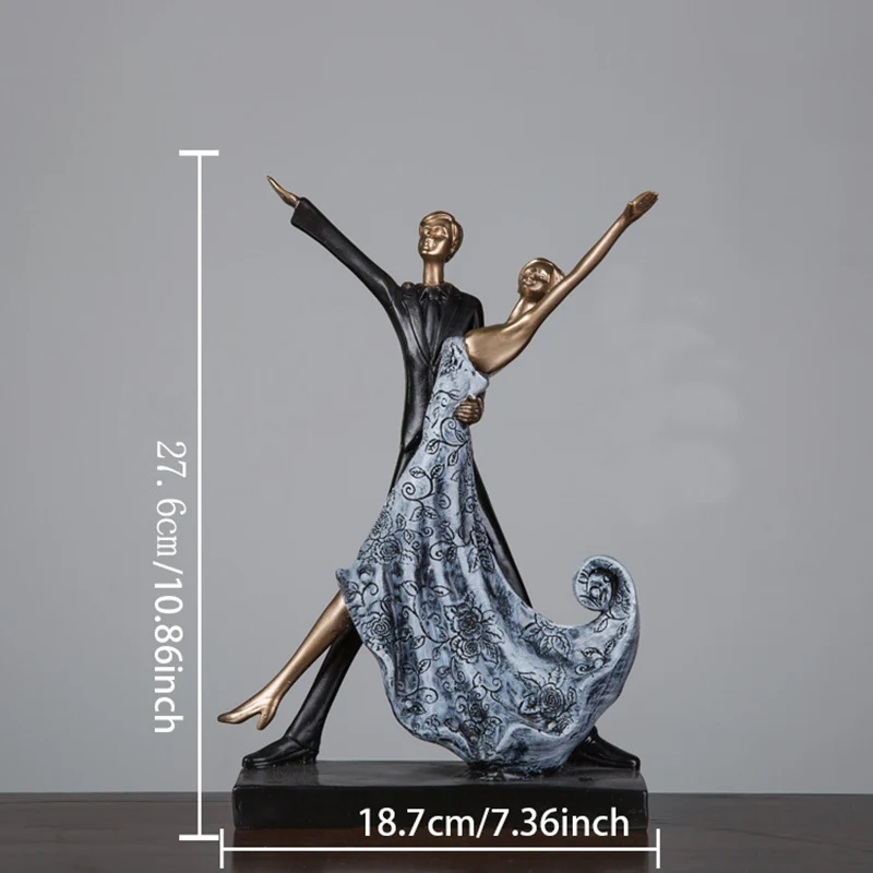 Creative Double Dancing People Pendulum Home Figure Sculpture Statue Living Room Bedroom Desk Ornaments Craft Christmas Gift | Дом и сад