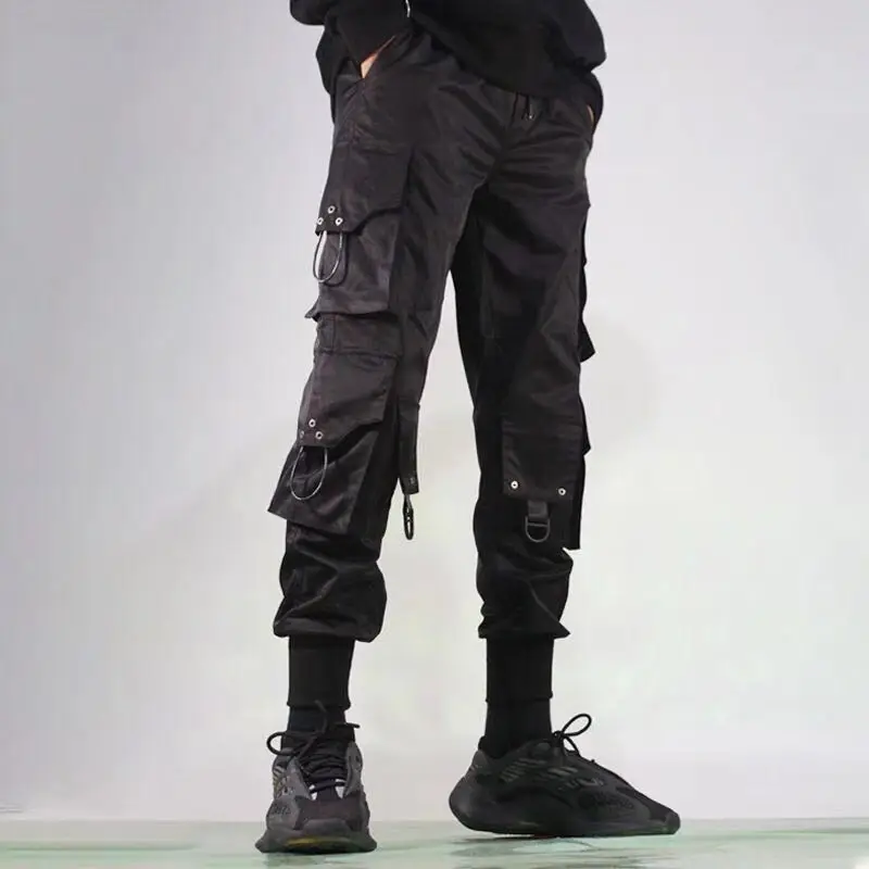 

Cargo Pants Men Harem Joggers Pants Men Harajuku Hip Hop Streetwear Black Sweatpants Joggers Male Trousers Oversize