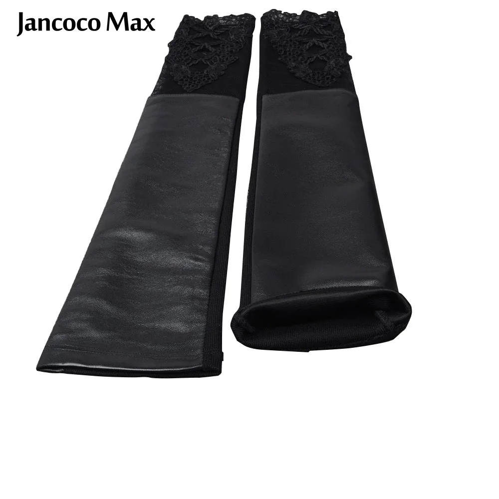 Jancoco Max модные дизайнерские женские длинные перчатки из натуральной овечьей кожи