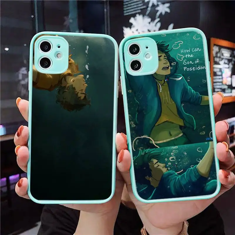 

cartoon Movie percy jackson Phone Case Matte Transparent for iPhone 7 8 11 12 s mini pro X XS XR MAX Plus cover funda