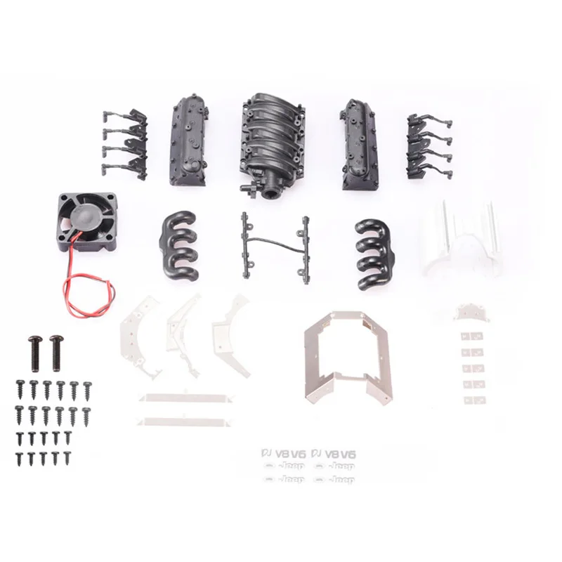 Вентилятор охлаждения двигателя для Traxxas TRX4 Defender Axial SCX10 D90 D110 6 2 RC Crawler Car|Детали и