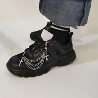 hiphop cross tassel pendant boot shoe chain jewelry 2021 new jewelry anklet chains for woman man unisex party jewelry gift