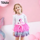 VIKITAкомплекты одежды для девочек футболка с длинными рукавами и рисунком Фламинго + платье-пачка комплект детской одежды из 2 предметов RESETLH4591