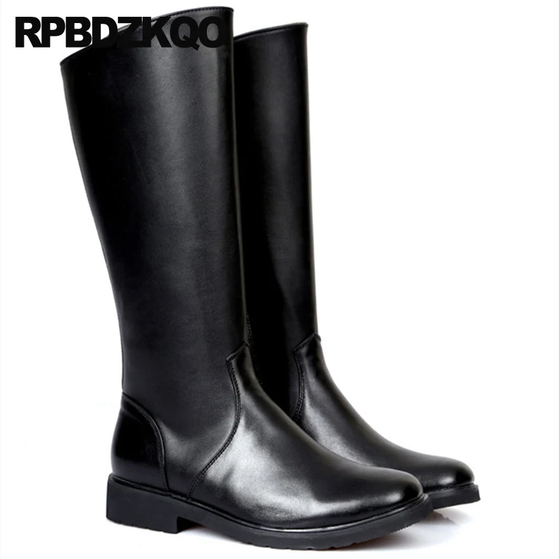 сапоги полусапожки высокое качество настоящие меховые коренастый мужская Плюс