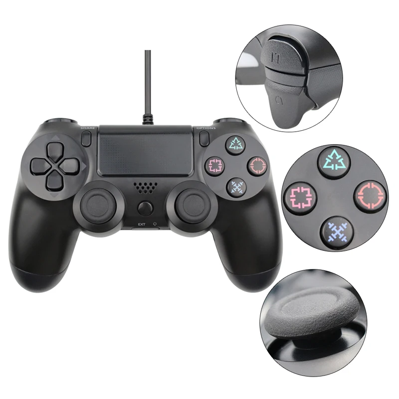 Проводной USB-контроллер для PS4 геймпад Play Station 4 Контроллер Dual shock консоли с двойной