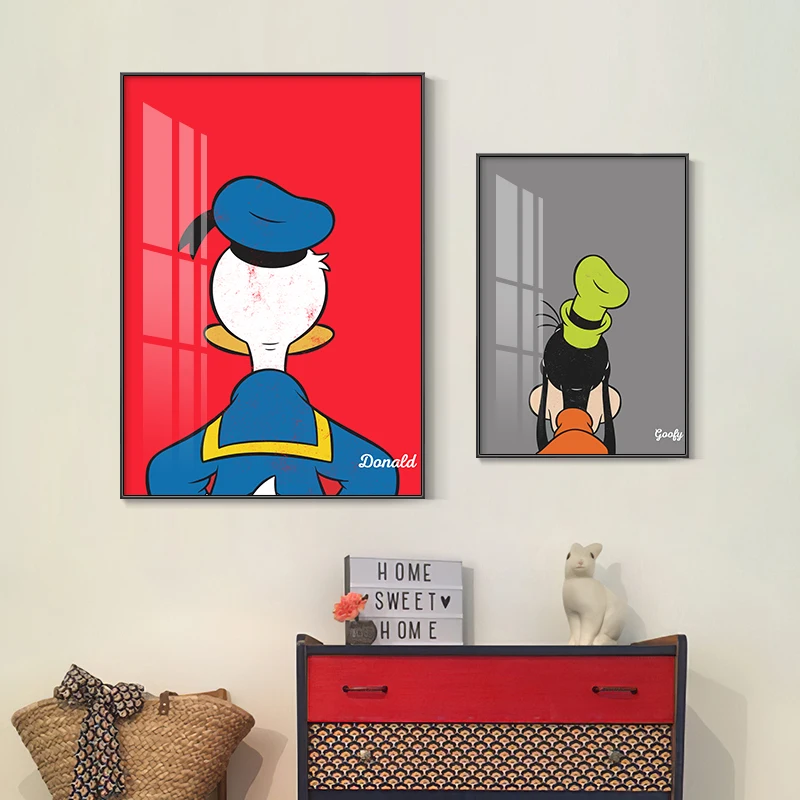 Картины на холсте с изображением спины Disney плакаты и принты Микки Маусом