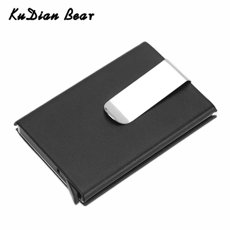 Мужской бумажник KUDIAN BEAR с кредитной идентификацией алюминиевый автоматический