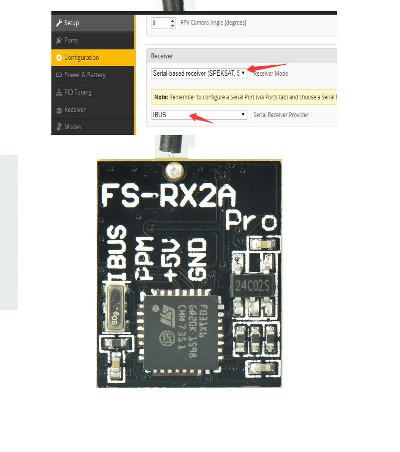2.4G Mini Receiver FS-RX2A Pro Compatible FLYSKY Transmitter RC Drone parts | Игрушки и хобби
