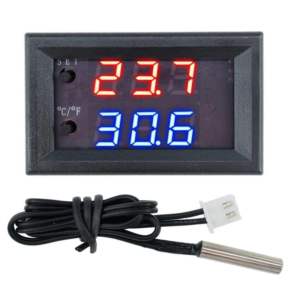 

W1209WK DC 12V Digital LED Thermostat Temperature Controller Temp Relay Control Board -50-110 Celsius Module + NTC Sensor