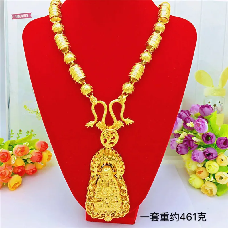 Роскошные золото 14K Колье с подвеской для мужчин ювелирное изделие помолвки