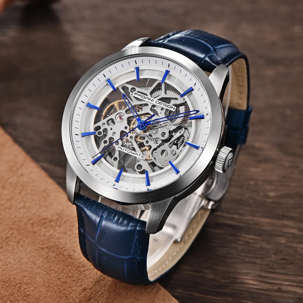 Pagani Design Automatic Skeleton Watch for Men Top Luxury Brand Tourbillon Mechanical Mens Wrist Watches Business reloj hombre enlarge