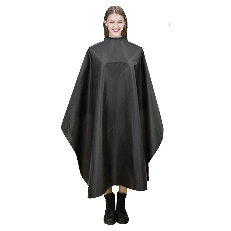 Button collar Black Haircut Cloth Hairdressing Anti-Static Salon Gown Hairdresser Apron Haircut Capes Barber Supplies images - 6