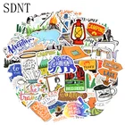 Наклейки для ноутбука, скейтборда, автомобиля, пейзаж из путешествия простых линий, 50 шт.