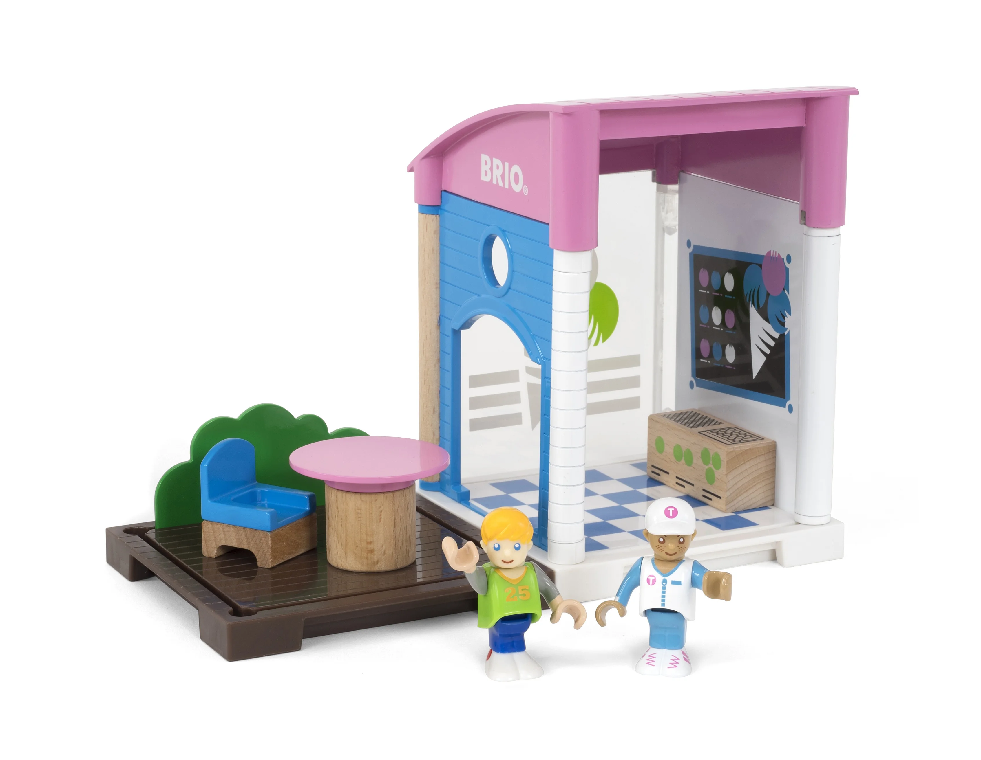 Игрушка деревянная обучающая развивающая BRIO Набор Кафе мороженое для детей