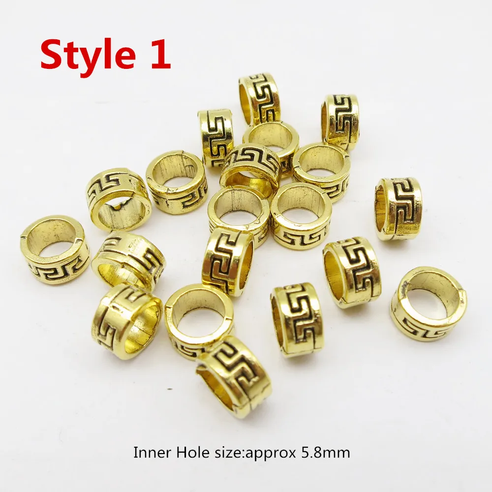 10 шт. золотистые металлические маленькие искусственные волосы|dreadlock beads|dreadlock bead