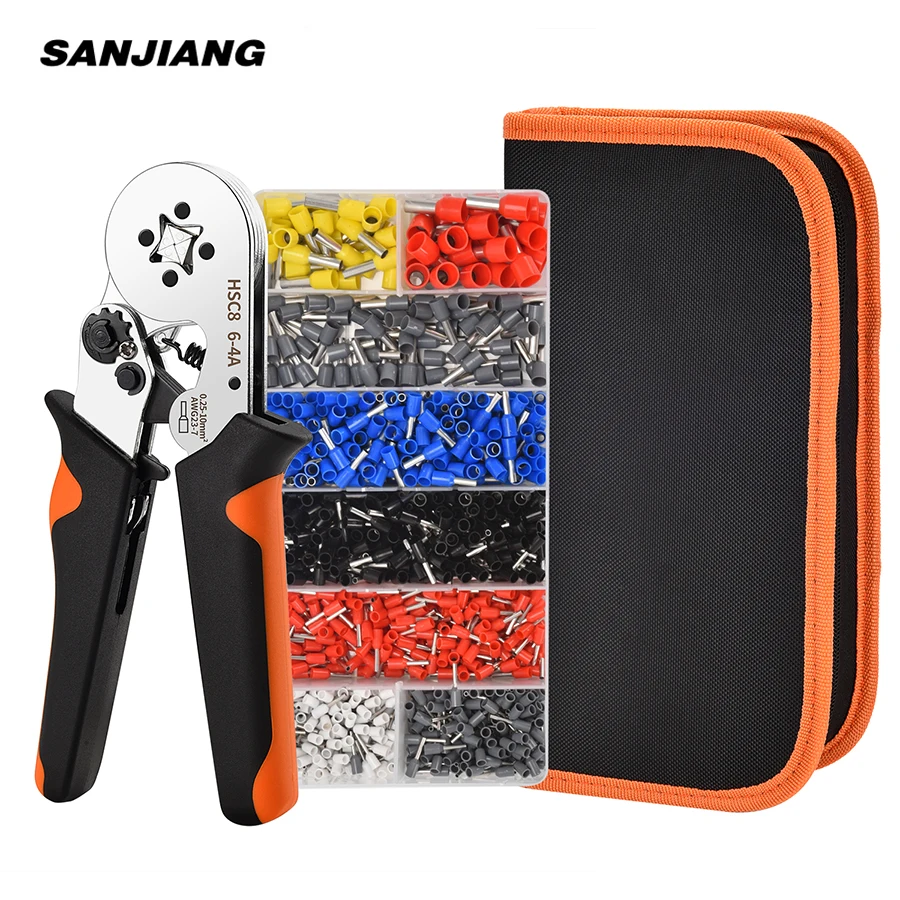 

Crimping Tool Kit AWG23-7 Self-adjustable Ratchet Wire crimp wire crimping hand tool Crimping Plier Set with terminals