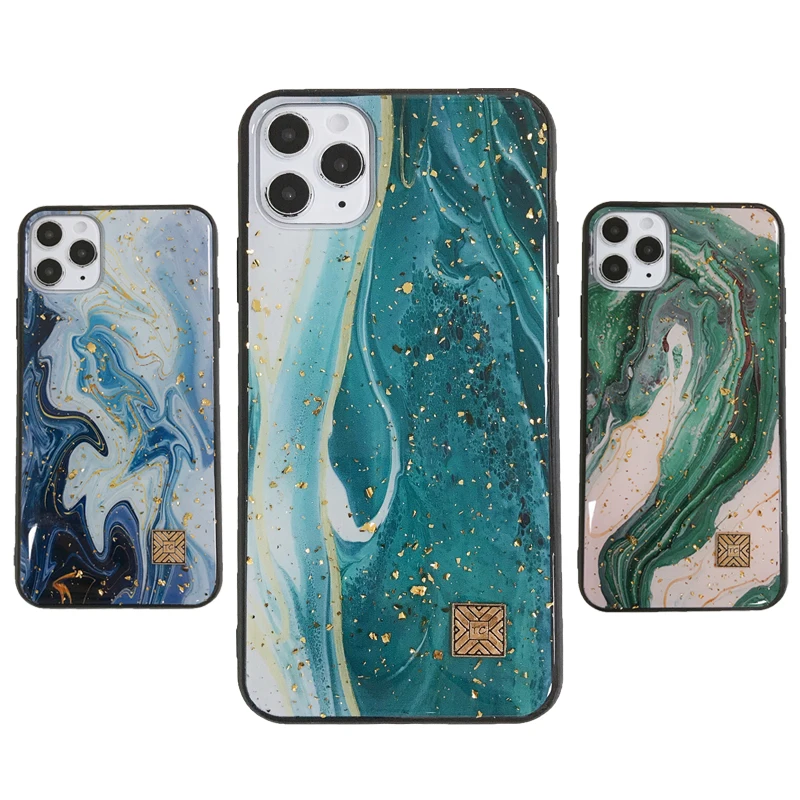 Роскошные золотые фольгированные чехлы для телефонов iPhone 12 Mini Pro Max 11 XR X 8 7 6 Plus