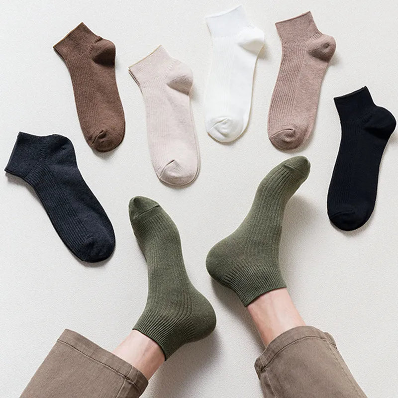 

Fashion Ankle Sock Combed Cotton Socks Men Casual Short Tube Wholesale Adult Men Socks White Gifts for Men носки короткие