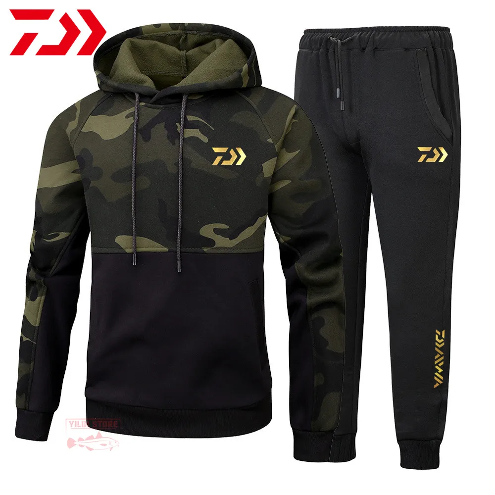 

Daiwa Fishing Clothes Men Camouflage Hoodie Outdoor Breathable Sportswear Leisure and Comfortable Mountaineering Fishing Clothes