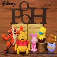 disney winnie the pooh anime action figure collection model cartoon winnie pooh tiger piglet diy decoration toys for childrens