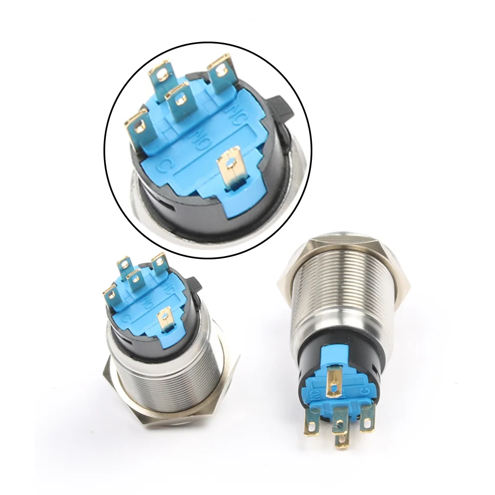 Металлический поворотный нажимной кнопки 19 мм светодиодный латунный 2 или 3