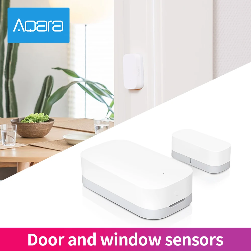 Датчик открытия окон и дверей Aqara Zigbee Беспроводной сенсор работает с приложением