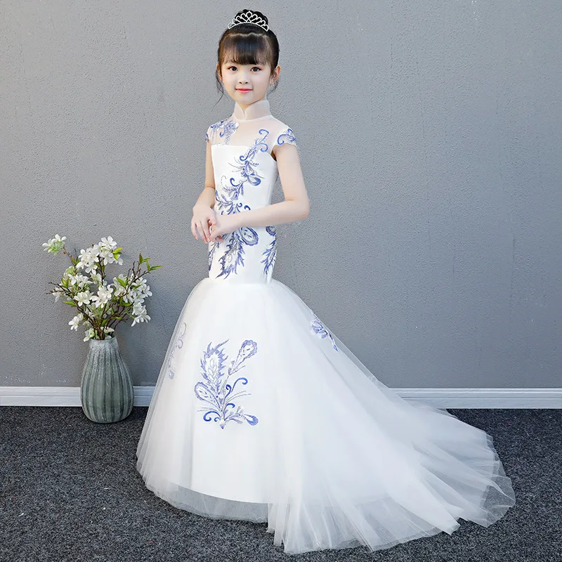 

Embroidery Princess Dress Kids Party Dresses For Toddler Girl Teen Dress Girl Clothes Children Wedding Costume Kids Evening Gown