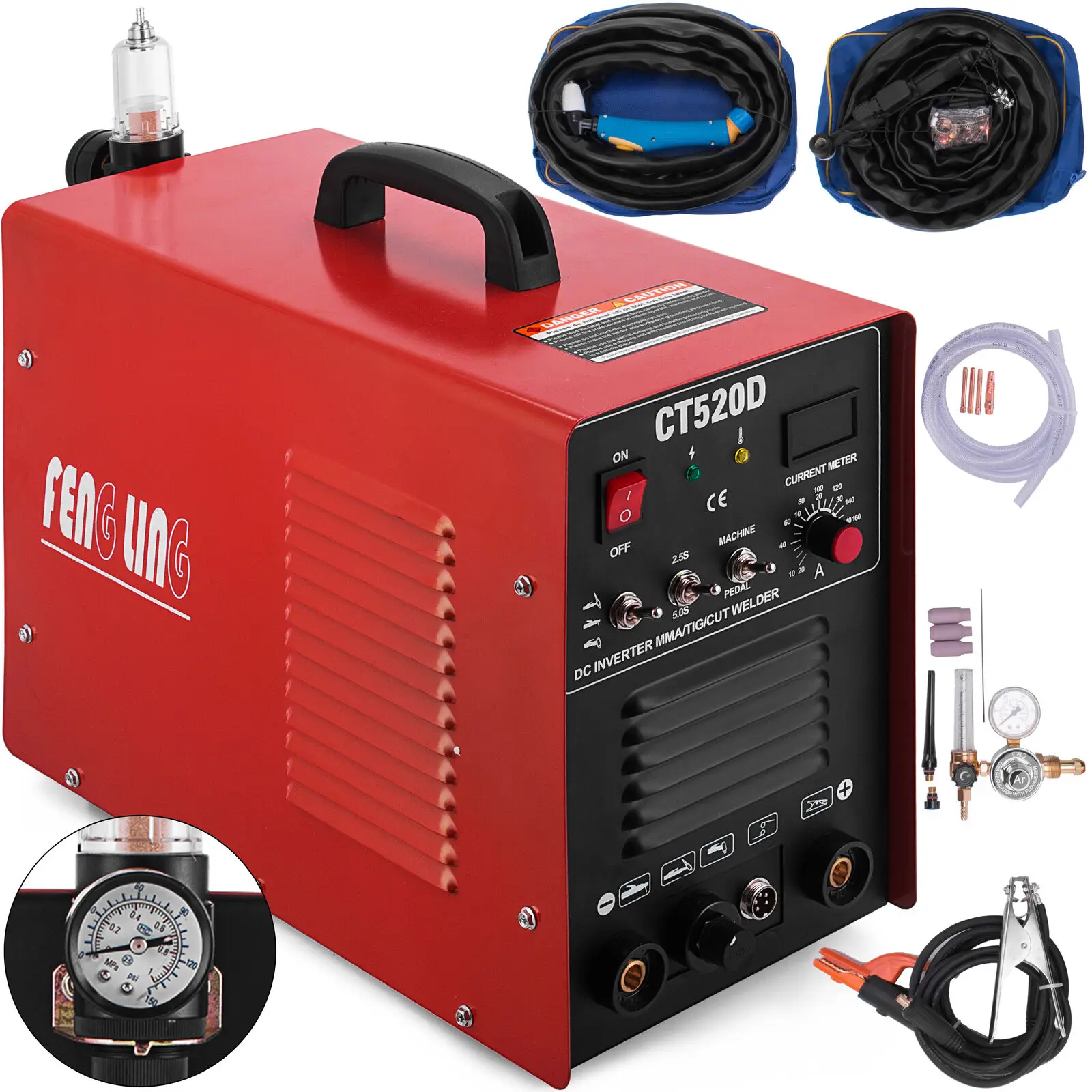 

Vevor Plasma Cutter CT520D 50A/200A TIG ARC Stick Welder 110/230V Dual Voltage