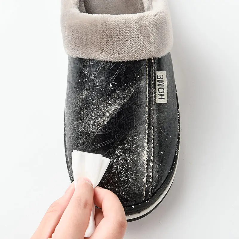 

Indoor Slip-ons shoes men and women slippers winter home loafers man house shoes male warm slippers with fur