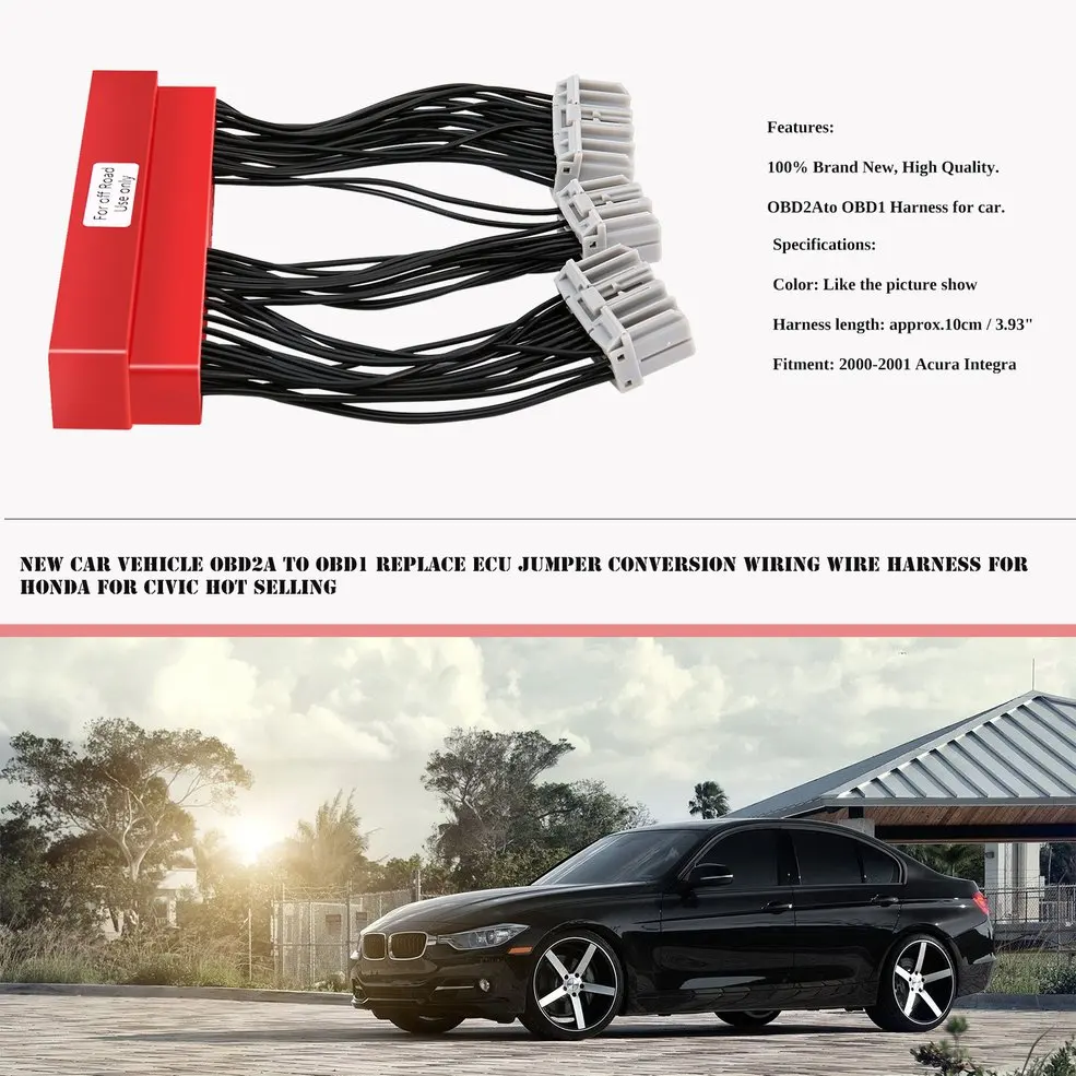 

New Car Vehicle OBD2A To OBD1 Replace ECU Jumper Conversion Wiring Wire Harness For Honda For Civic hot selling fast shipping