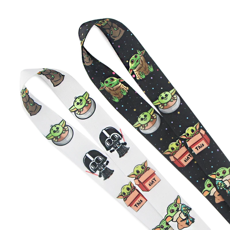 lt820 star wars yoda baby lanyard for keychain id card cover pass student mobile phone badge holder key neck straps accessories free global shipping