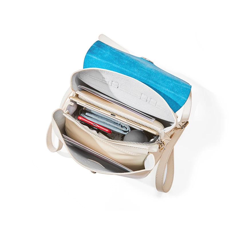 Рюкзак для женщин 2019 100% натуральная кожа рюкзак Сумка Натуральная крупного