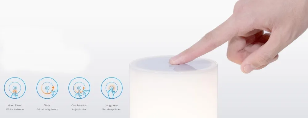 Xiaomi Mijia Yee светильник светодиодный ночник цветной умный прикроватный светильник для помещений пульт дистанционного управления с сенсорным управлением Смарт-приложение для управления ночником