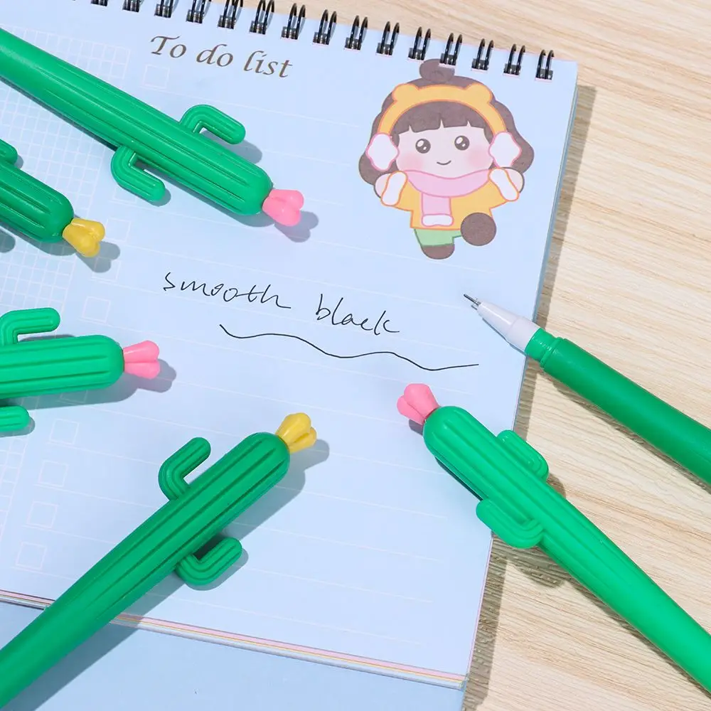 Creative Cactus Gel Pen Plant Black Signature Modeling Office Stationery Water-based |