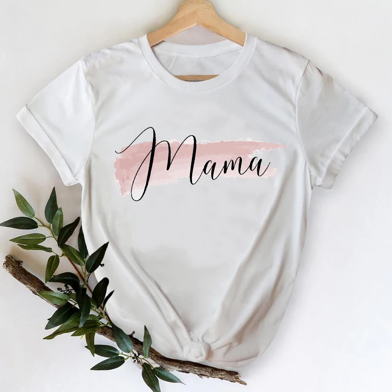 

T-shirts Women 2021 Letter Watercolor Sweet Mama Mom Mother Love 90s Clothes Stylish Tshirt Top Lady Print Sexy Tee T-Shirt