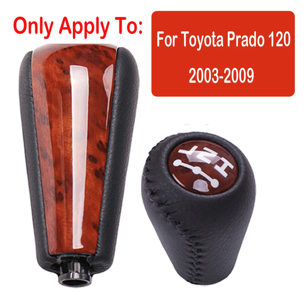 5/6 hız araba Shifter Boot vites topuzu kafa kolu aksesuarları Toyota Land Cruiser Prado 120 için 2003 2004 2005-2009