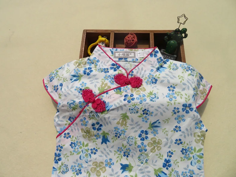 Китайский традиционный китайский Чонсам для девочек праздничная одежда Qipao с