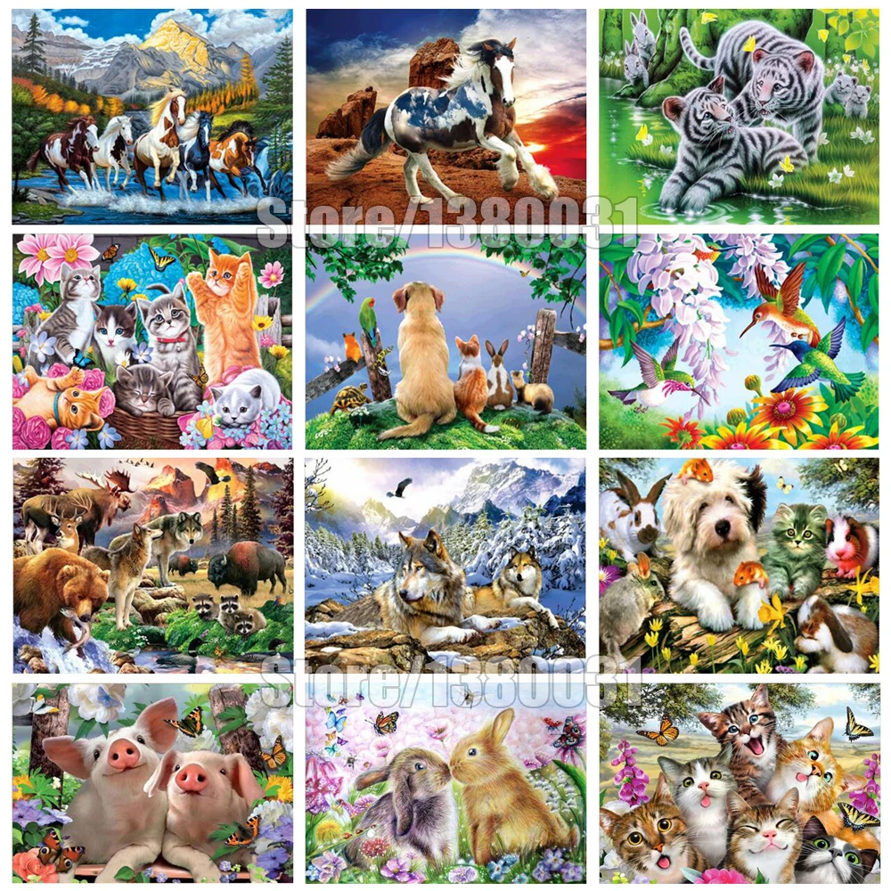 

Алмазная живопись 5D «сделай сам», животное, алмазная вышивка с собакой, вышивка крестом, мозаика, украшение для дома, рождественский подарок...