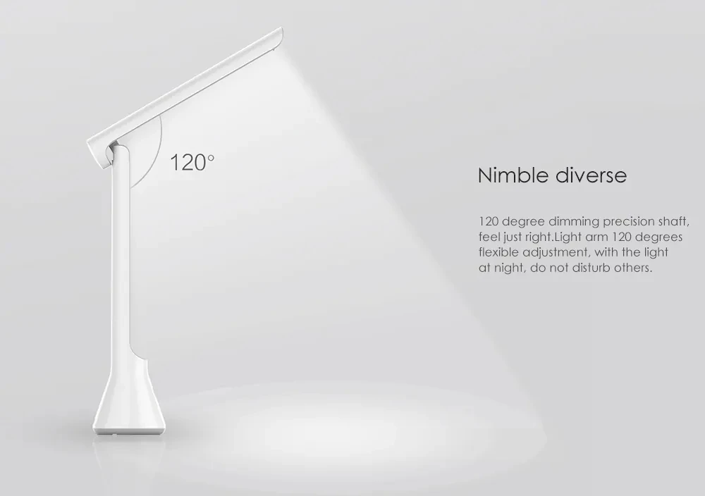 xiaomi mijia Yeelight складной USB Перезаряжаемый светодиодный настольная лампа с регулируемой яркостью