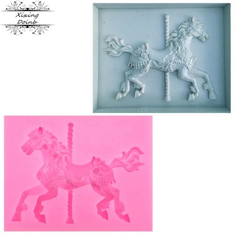 

1Pcs Carousel shape silicone soft candy mold cake decorating tool Candy Chocolate Mold