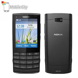 used nokia x3 02 cell phone wifi 3g 5mp camera support russian keyboard unlocked mobile phone free global shipping