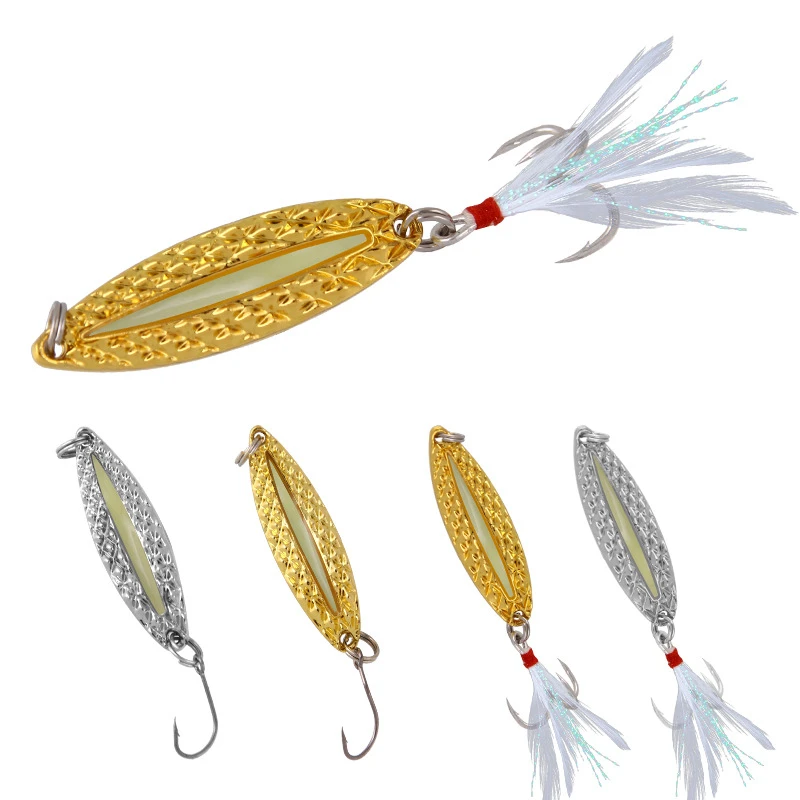 

1Pcs Metal Spinner Spoon Fishing Lure 2.5/3.5/5/7/10/15/20g Hard Bait Luminous Noise Paillette Artificial Bait Small Sequins