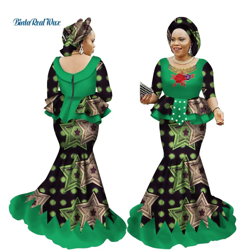 Женский комплект из юбки и кружева в африканском стиле|Африканская одежда| |